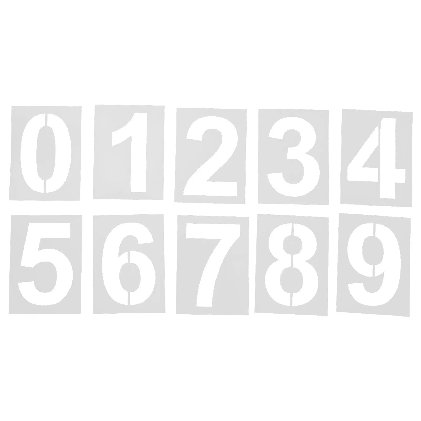 

10Pcs Door Number Stencil Large Plastic Reusable Address Stencil Templates 5 Inch Outdoor Curb Painting Mailbox Signs Numbers
