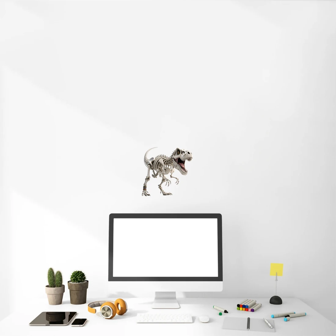Three Ratels CAB118 Dinosaur Skull Stickers for Home Wall Stickers Computer decal Personalized car sticker waterproof