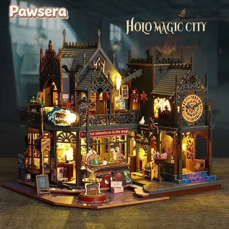 

Pawsera НОВЫЙ Набор для сборки миниатюрного деревянного кукольного домика Magic City Casa DIY
