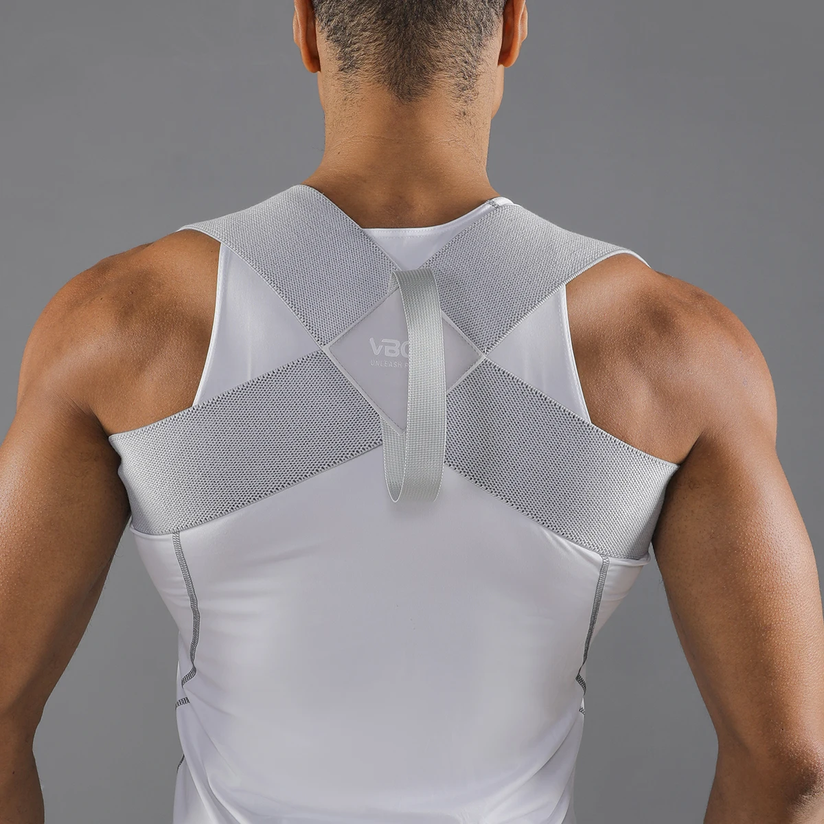 VBOSI Adjustable Posture Corrector Upper Back Support Sporty Shoulder Belt for Men Women