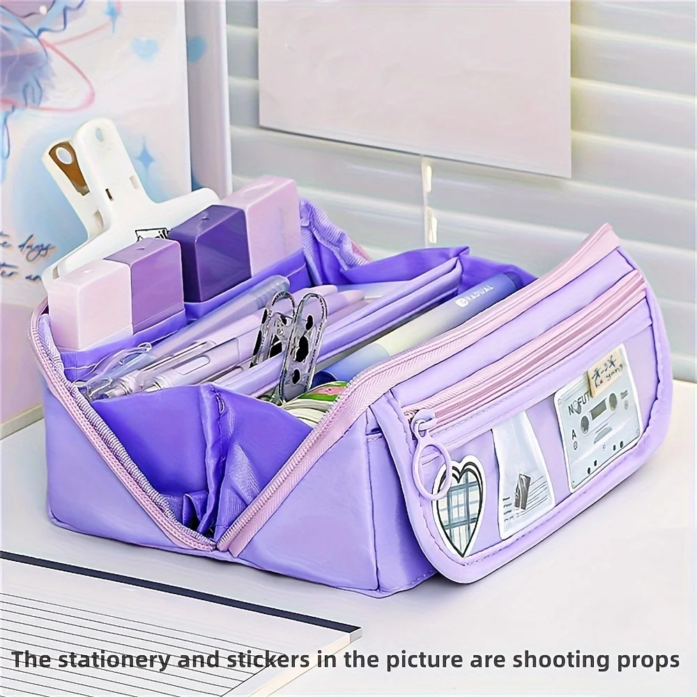 Multi-Functional Storage Solution Multi-Compartment Storage of School Supplies and Cosmetics Aesthetically Pleasing Pencil Cases