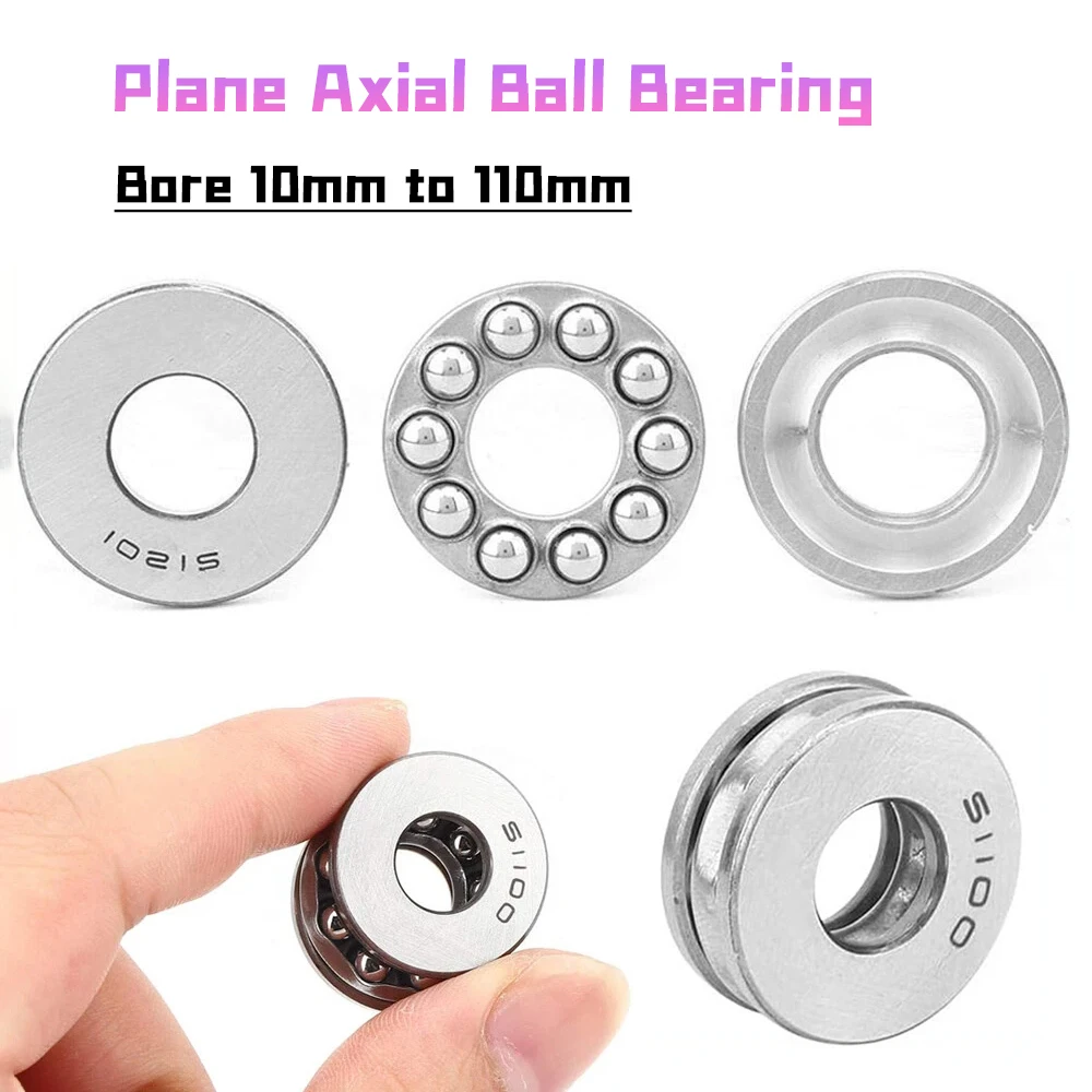 Plane Axial Ball Bearing Thrust Ball Bearings Bore 10mm To 110mm 51100 51101 51102 To 51107 Chrome Steel Abec3 Single Row Roller