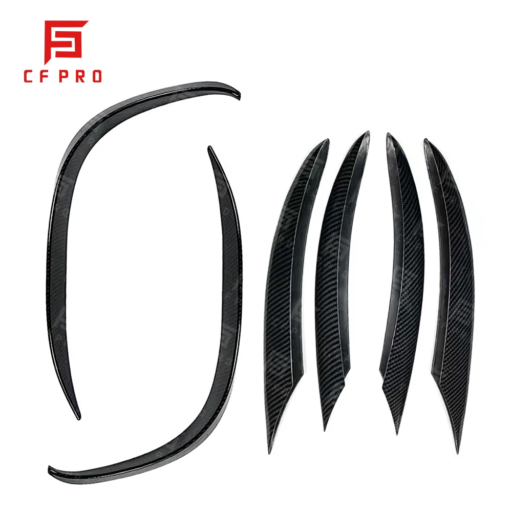 Car Front Bumper Fog Lamp Wind Knife Modified Decorative For Mercedes Benz W205 Carbon Fiber Rear Car Front Bar Wind Knife