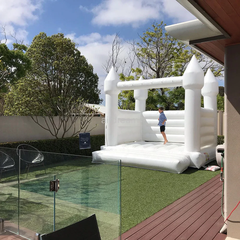 Castelo de salto inflável para adultos e crianças Castelo Bouncy branco Casa de casamento Best Selling