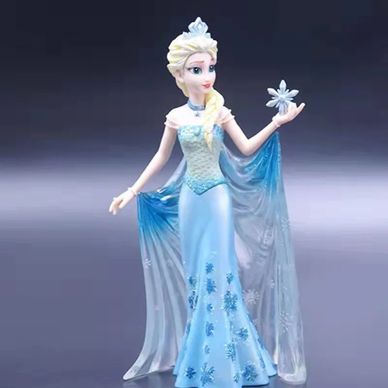 جديد الجليد الأميرة إلسا آنا الشعر الطويل دمية على شكل أميرة تحصيل تمثال ديكور المنزل نسخة التجارة عبر الحدود لعبة الشكل #2