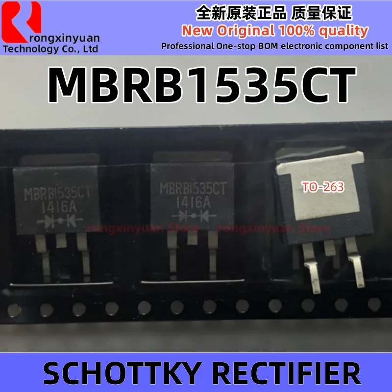 5Pcs/lot MBRB1535CT MBRB1535 1535CT MBRB1535CT-E3/81 MBRB1535CT-E3  SCHOTTKY RECTIFIER Original New 100% quality