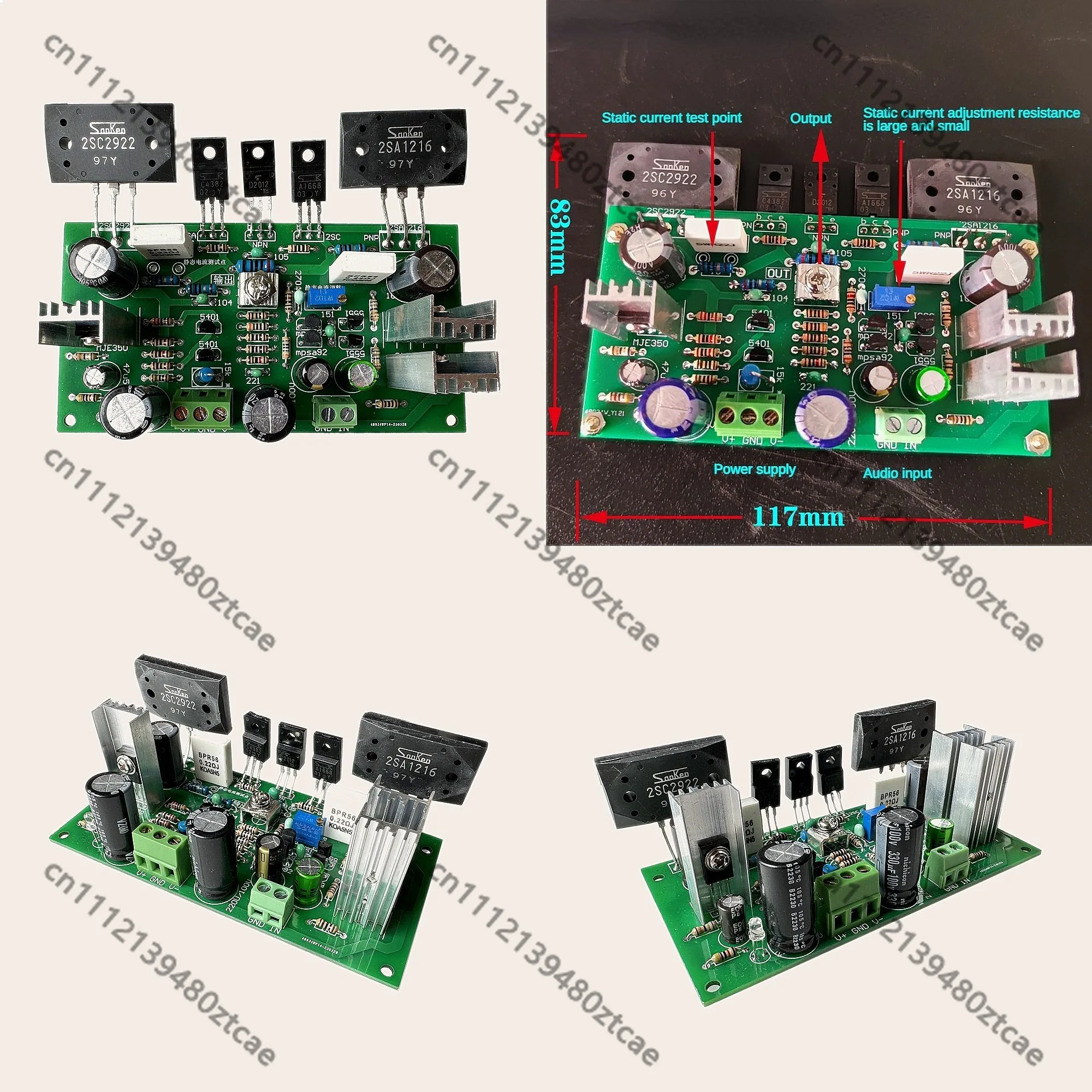Sanken 1295 3264 HIFI 200W Leistungsverstärker-Platine DC24V-80V Zweikanal-Audio-Verstärkermodul