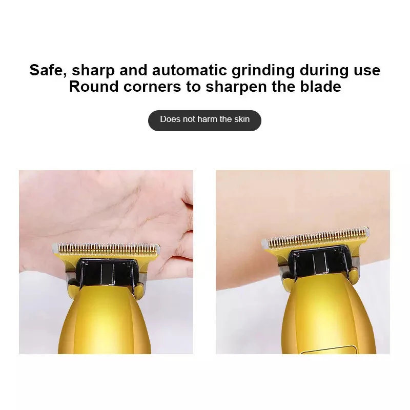 남성용 골드 전문 헤어 트리머 클리퍼, 충전식 이발사, 무선 헤어 커팅, T9 헤어 스타일링, 수염 트리머, S9 기계