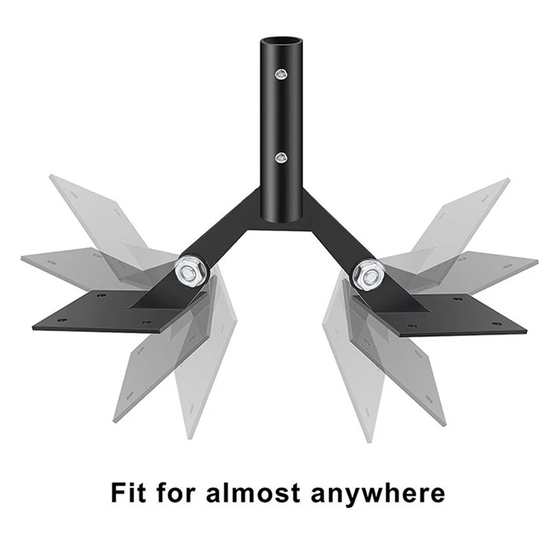 Wind Vane Bracket Garden Weathervanes Mount พร้อมฮาร์ดแวร์ปรับ Garden Wind Vane Roof Mount สําหรับ Backyard สีดํา