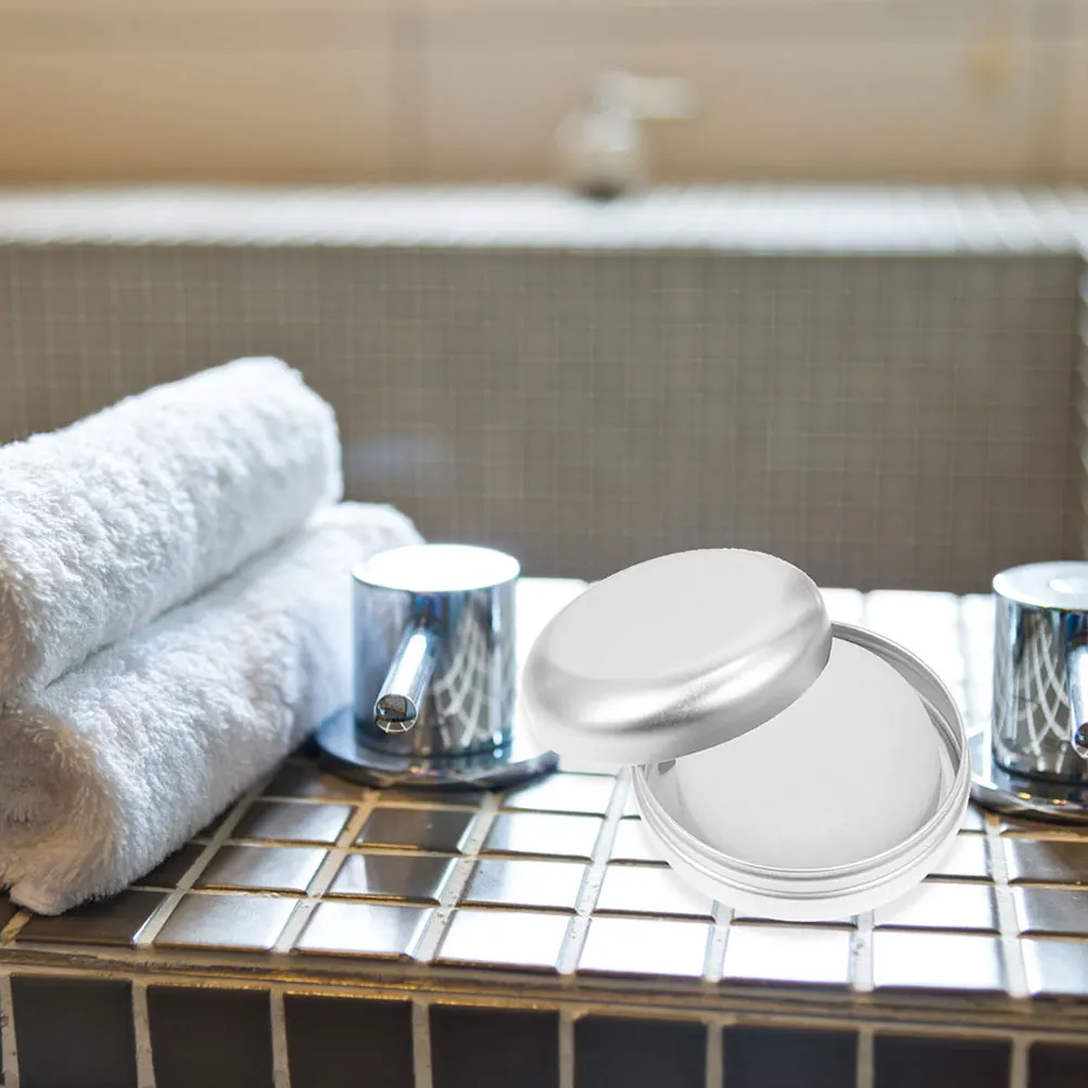 

4pcs Aluminum Soap Dish Storage Containers Leak Proof Portable Travel Size Empty Tin Boxes for Makeup Household