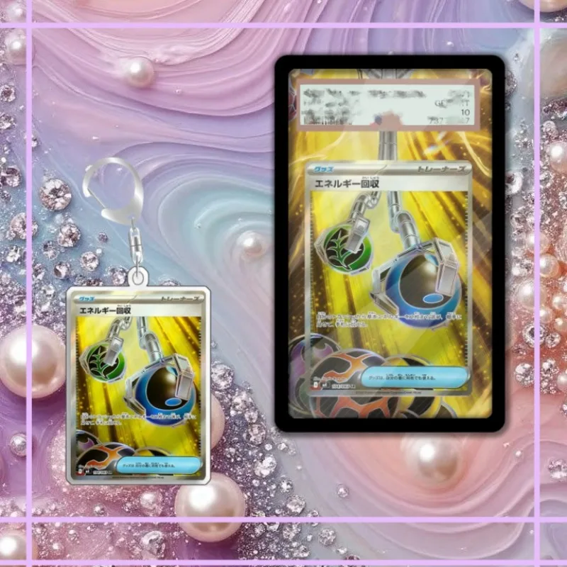 Estuche Protector de Acrílico para Exhibición de Tarjetas Pokémon PTCG, Diseño de Recuperación de Energía, Regalo para Fans del Anime y Videojuegos