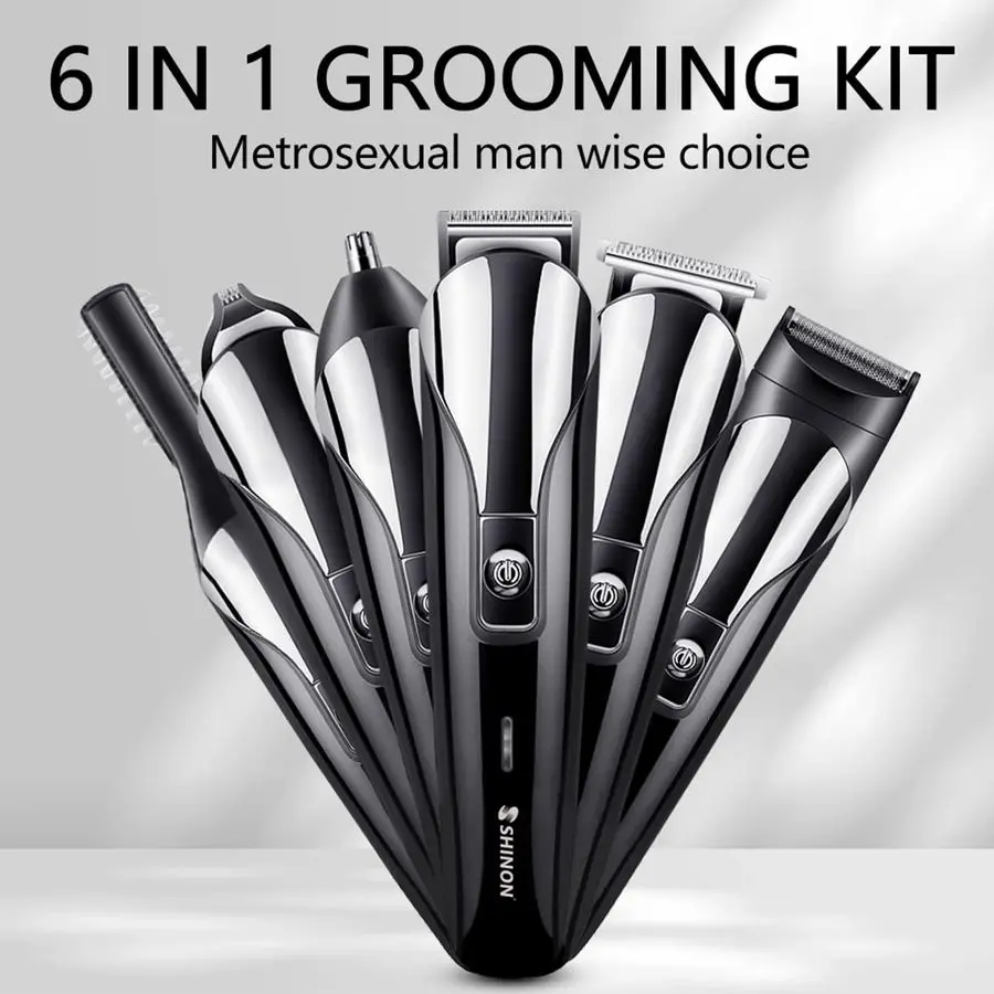 ماكينة تشذيب اللحية، شفرة من الفولاذ المقاوم للصدأ لتشذيب شعر الوجه الدقيق، ماكينة قص رطبة وجافة لاسلكية مقاومة للماء #2