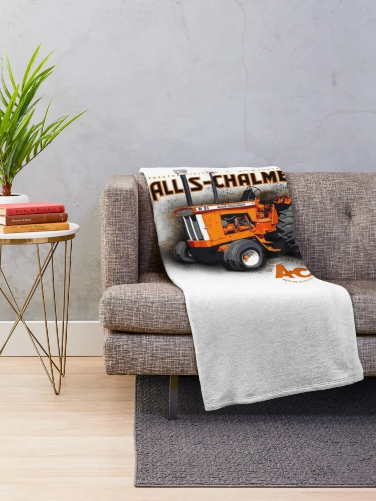 Vintage Allis Chalmers Classic T-Shirt Throw Blanket Large Plaid on the sofa Moving christmas gifts Blankets