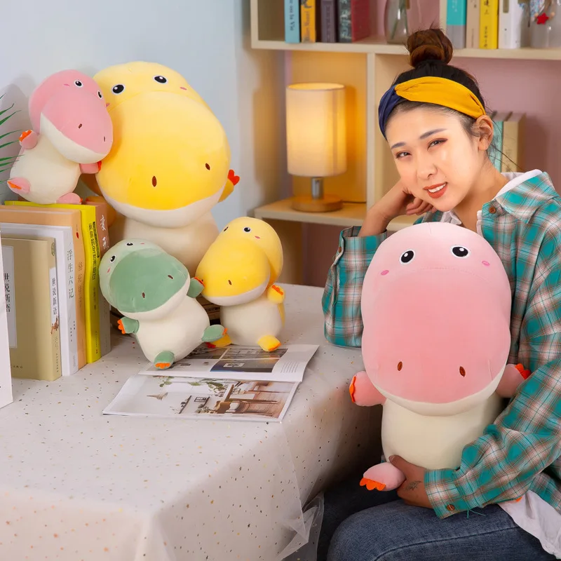 Q Version Dinosaur Doll Cute Girl Heart Plush Toy Software Sleeping Pillow Doll Children's Toys Couple Pillow Birthday Gift