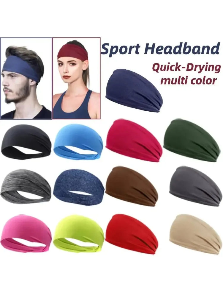 Bandeau de sport absorbant la transpiration pour le fitness, le tennis, le yoga, le basketball et la course à pied, pour femmes et hommes