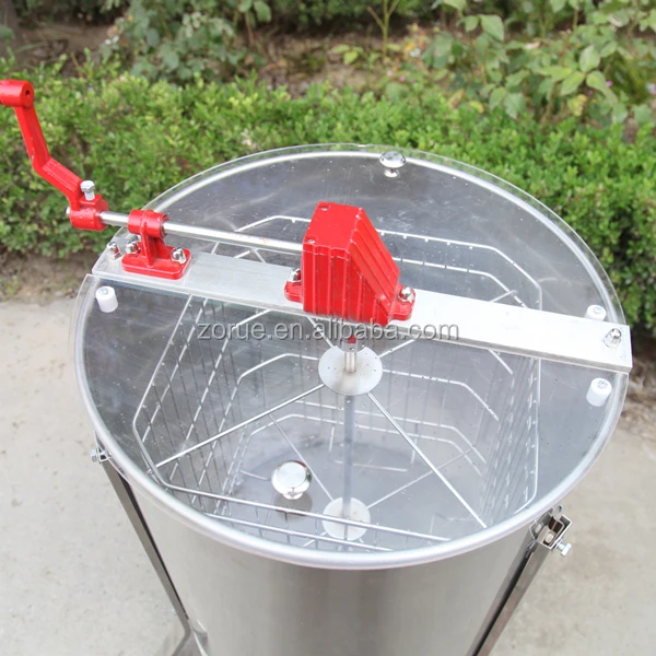 Manual Stainless Steel 4-Frame Honey Extractor Efficient Honey Processing Machine