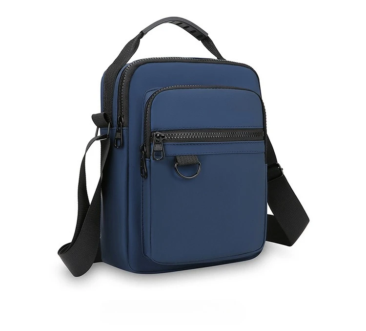 Herren-Umhängetasche, wasserdichte und strapazierfähige Geldbörse, modische Rucksacktasche mit mehreren Reißverschlüssen, Business-Reisetasche. – Detail 24