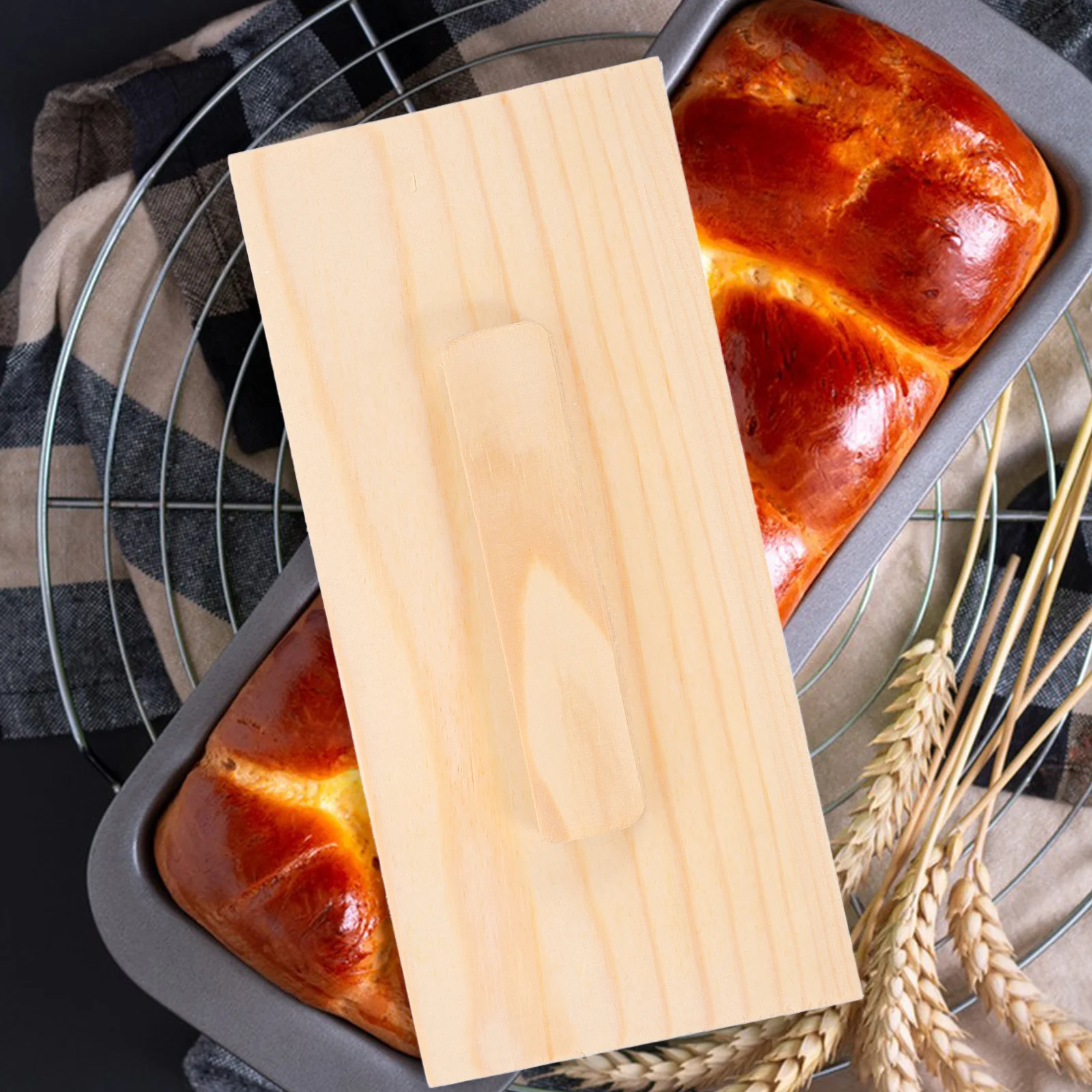 

Tofficu 4pcs Beige Wooden Handmade Soap Mold Lids for Baking Cake Making Craft Mould Cover