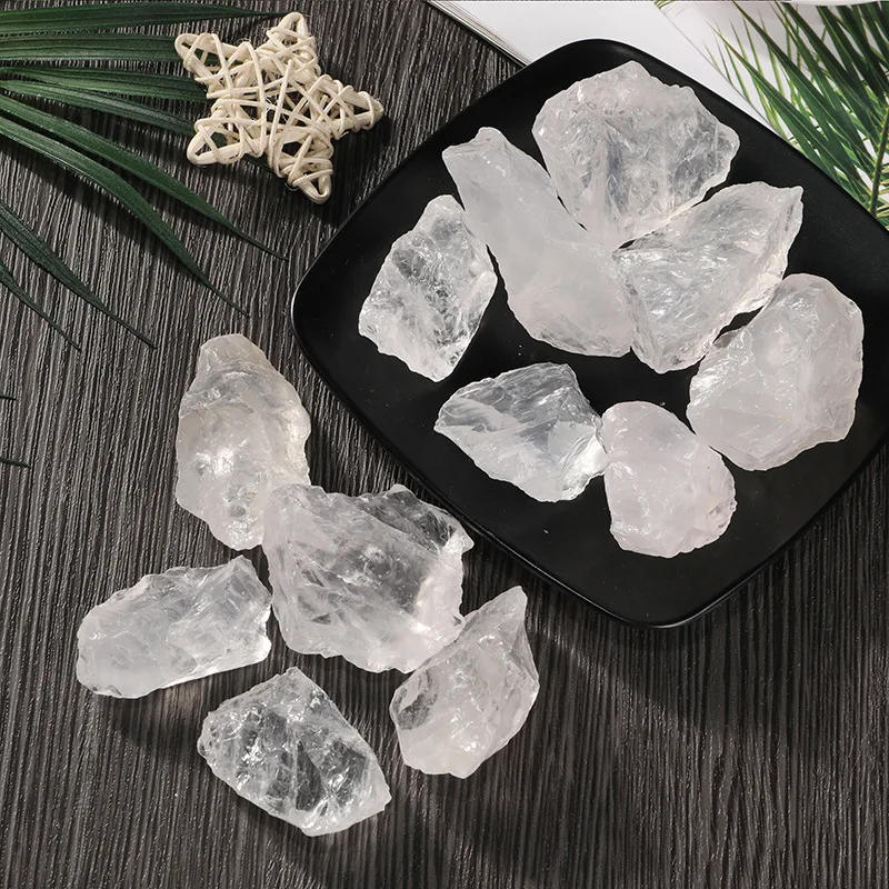 3-5cm 100g Natural White Crystal Raw Stone Crushed Stone Fish Tank Aromatherapy Expansion Stone Demagnetization Magnet