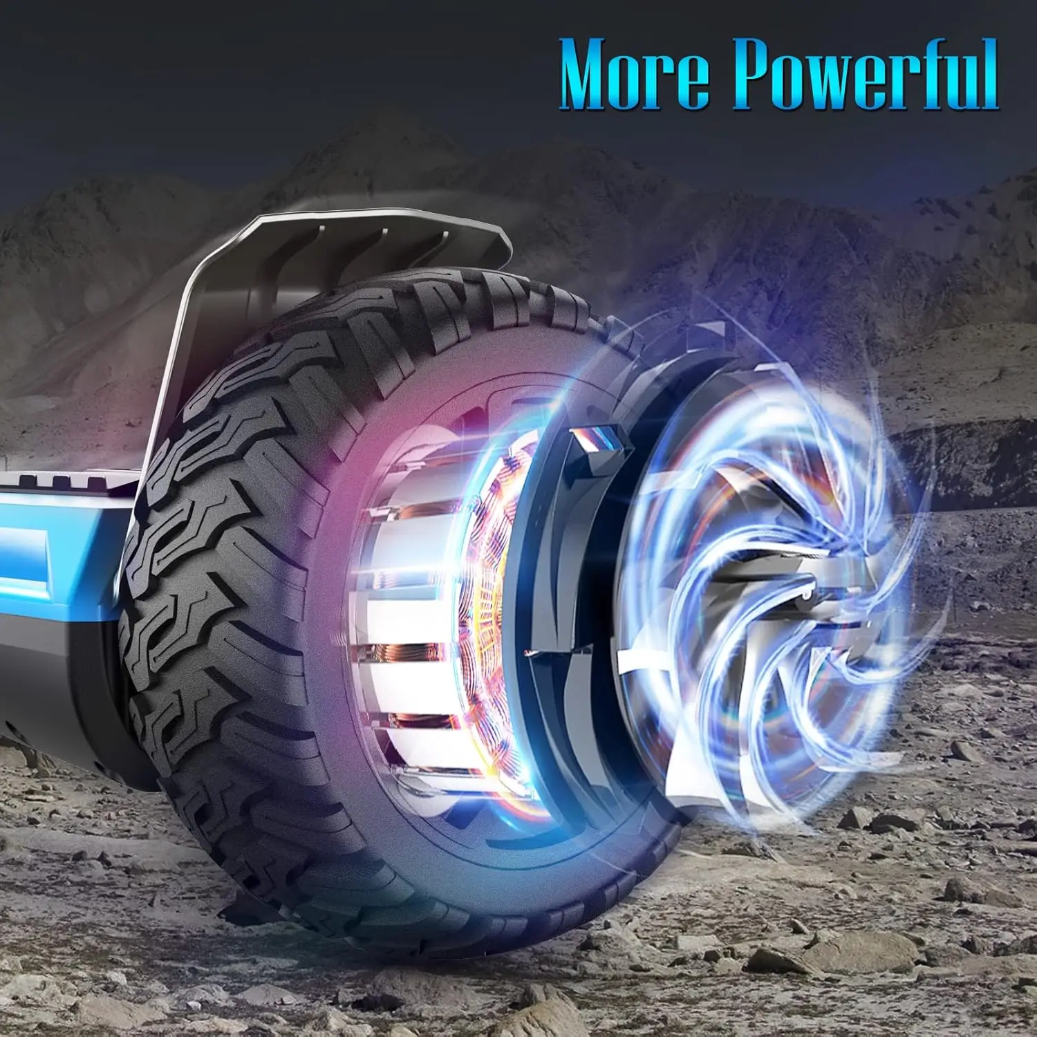 All Terrain Hoverboard, 8.5'' Offroad Hoverboard, 2.8 Times Walking Speed Hoverboard with Lights and Bluetooth for Adults and Te