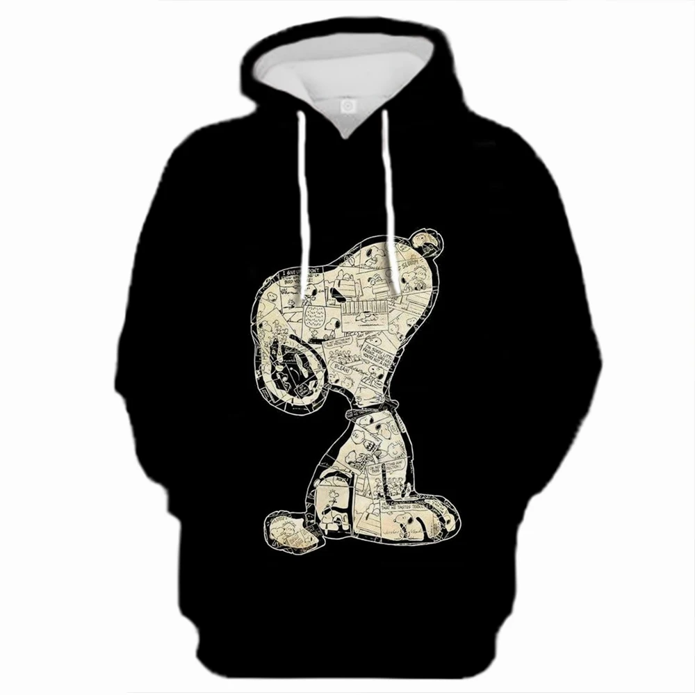 

American Cartoon Comics Snoopy Hoodie Women Man Pullover Tops Spring Autumn Men 2024 New Casual Couple Sweatshirt Clothing