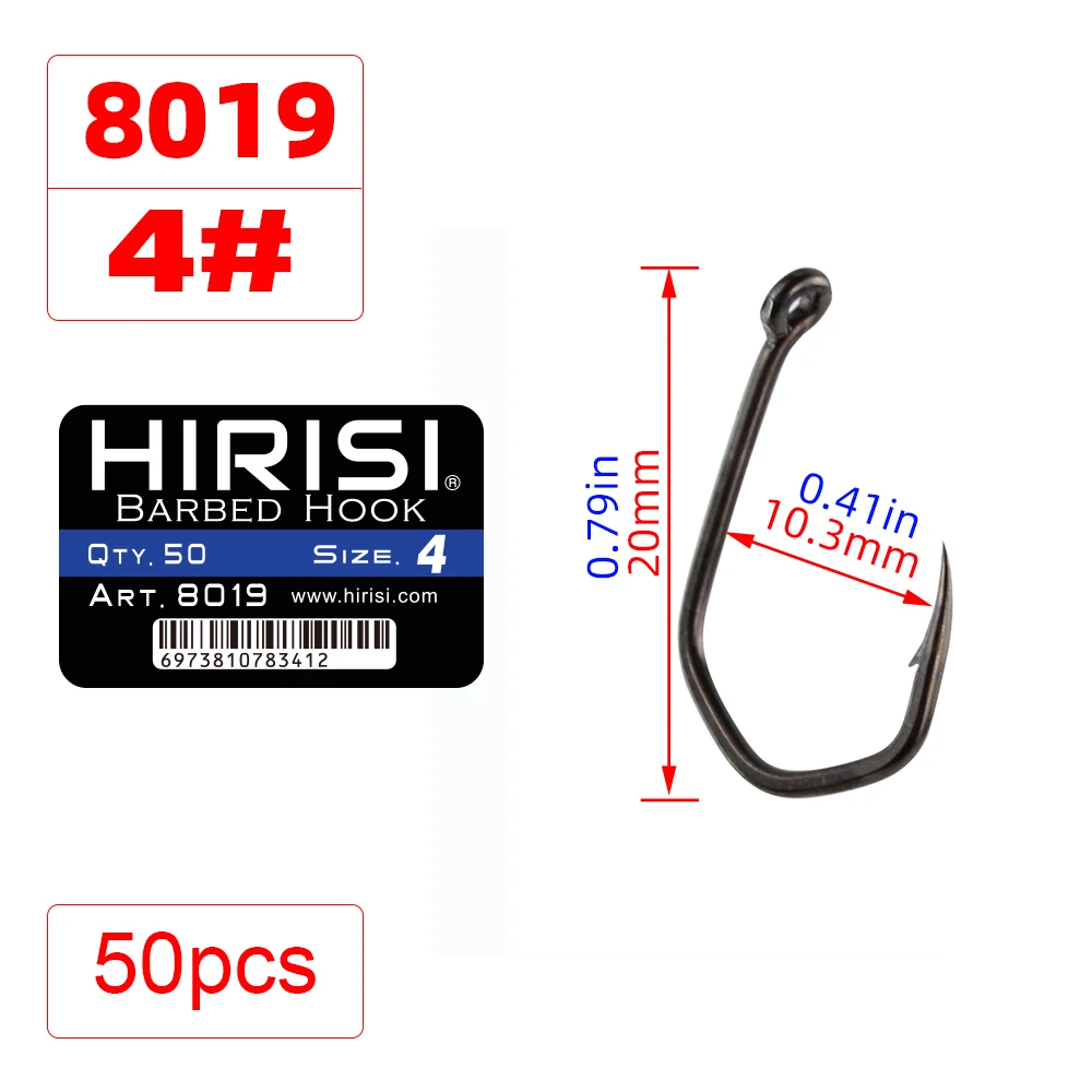 50 stücke Karpfen Angeln Haken Stacheldraht Pinpoint Klaue Haken PTFE Beschichtung High Carbon Edelstahl Eyed Angel Haken 8019