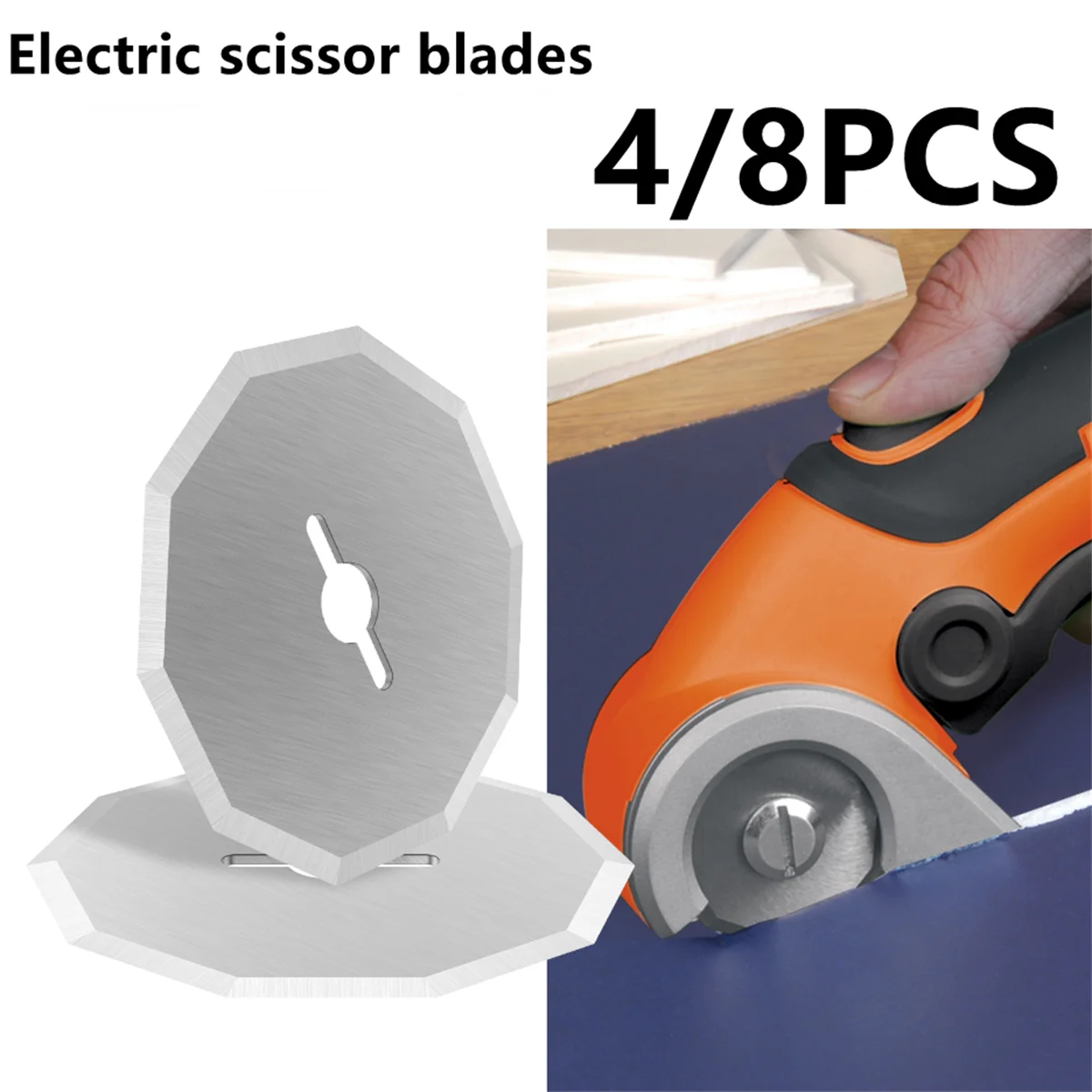 

4/8Pcs Electric Scissors Blade Tungsten Steel Rotary Blade Replacement Cordless Scissors Replacement For RC2600K/RC2601/RC2602