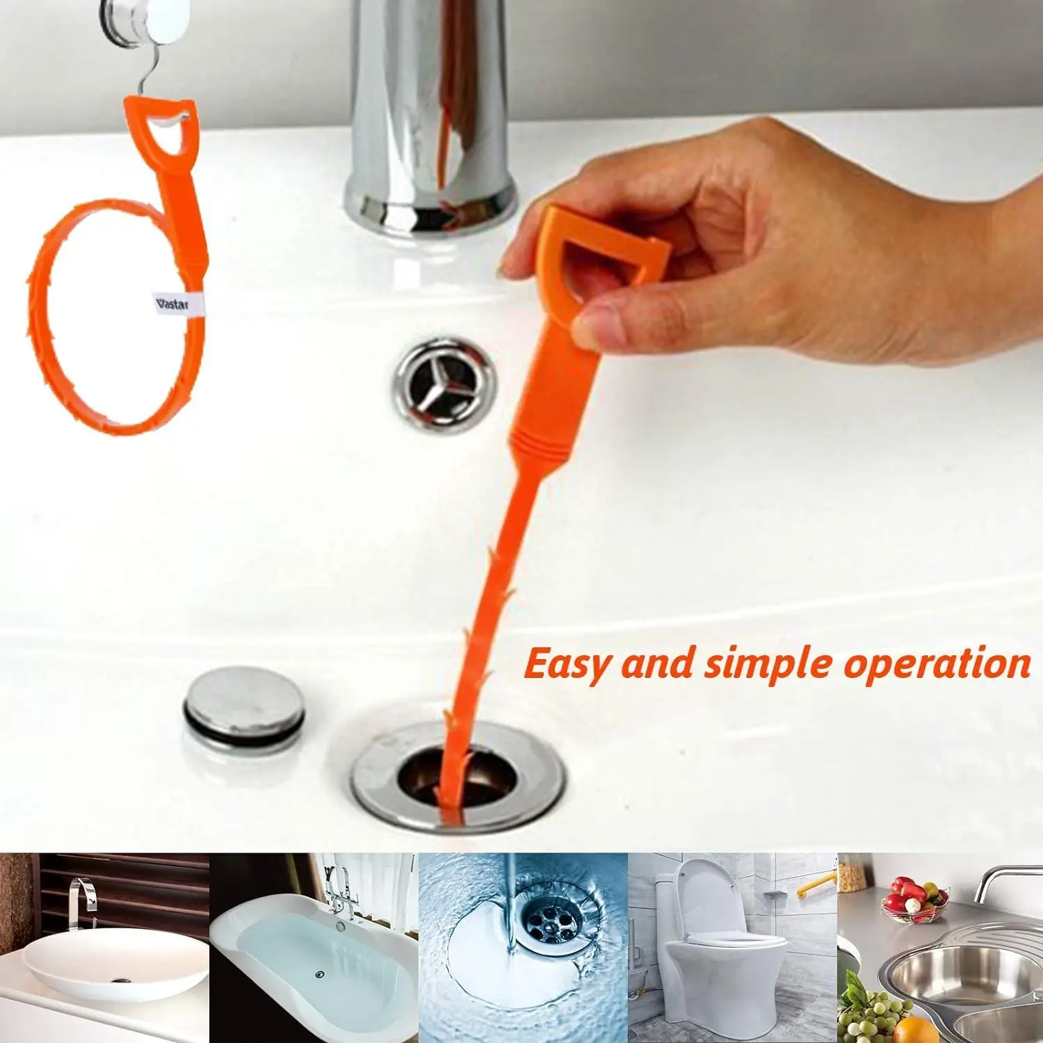 Drain Clog Remover Tool, Sink Cleaner Drain Auger Sewer toilet dredge, Drain for Tool For Sewer, Toilet, Kitchen Sink