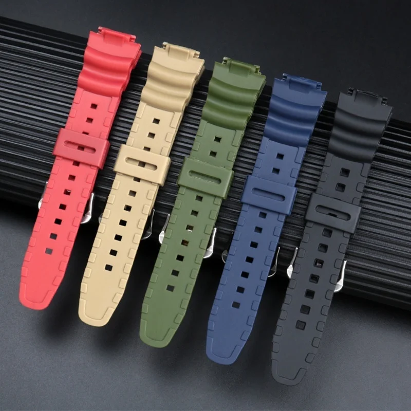 Rubber Watchband For Casio F108 F-108WH W-216H W-218H W-215 W-752 W-S200H SGW-400/500H Waterproof Resin Silicone Dust-Free Watch