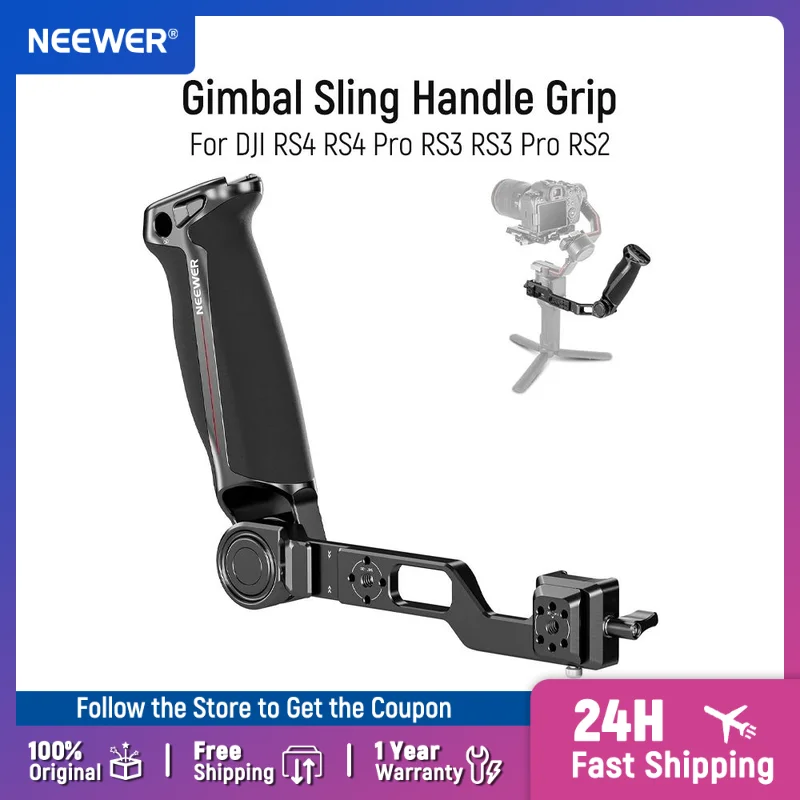

NEEWER Gimbal Sling Handle Grip with NATO Clamp & QD Sockets, Compatible with DJI RS4 RS4 Pro RS3 RS3 Pro RS2