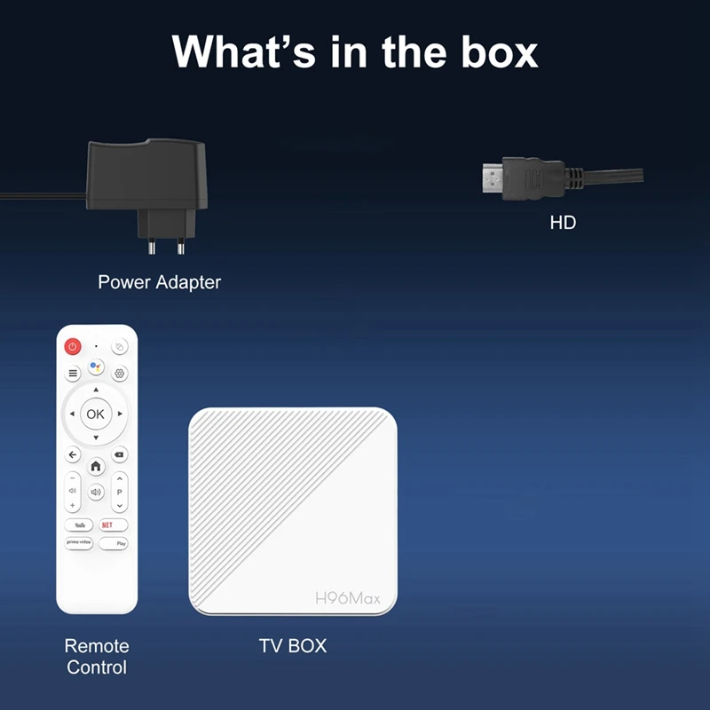 H96 MAX H313 Smart TV Box Android 14 Smart TV Box Android13 2GB 16GB Wifi6 BT 4K HD Google Voice Media Player