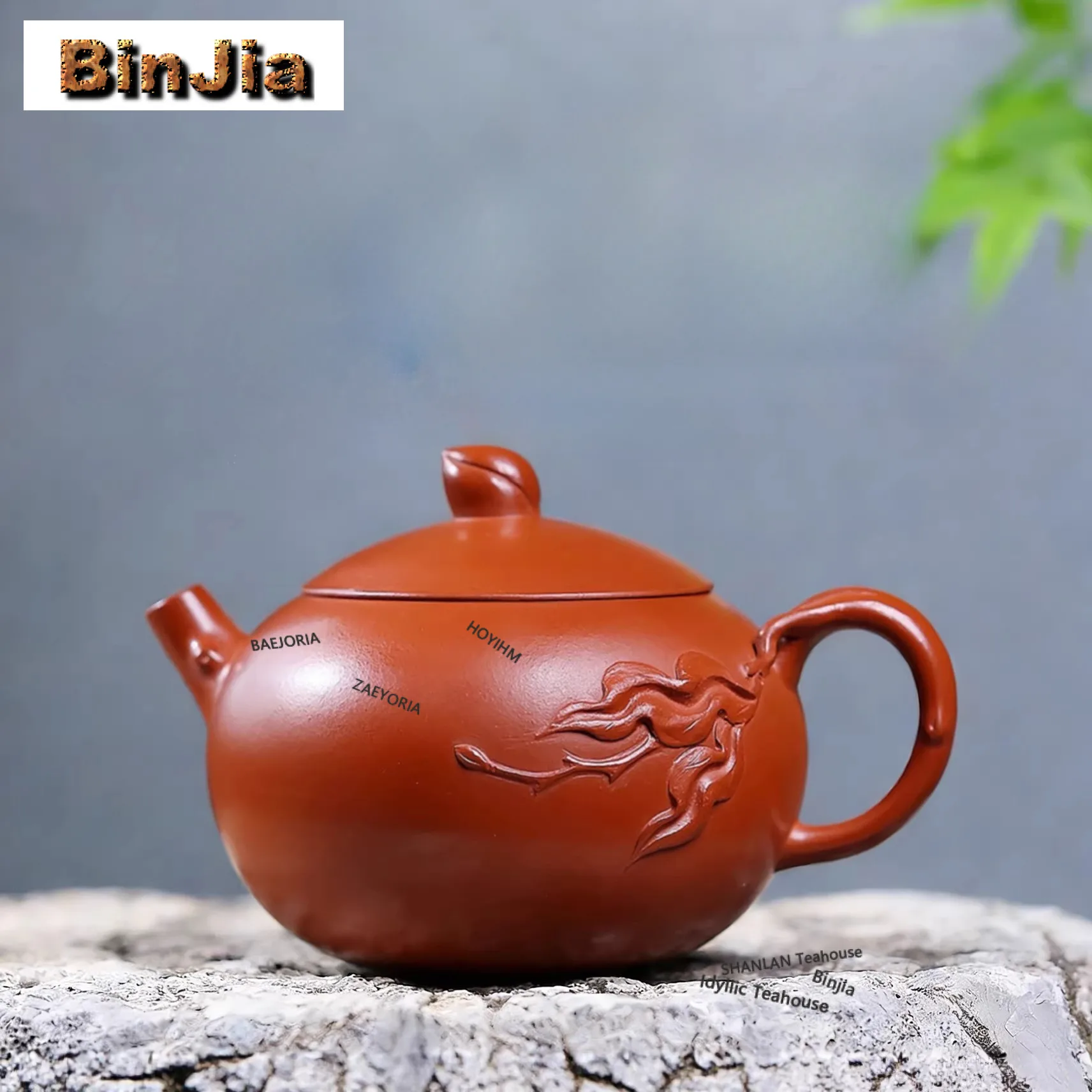 240ml Traditional Yixing Purple Clay Teapots Handmade Longevity Peach Xishi Pot Raw Ore Zhu Mud Kettle With Infuser Chinese Gift