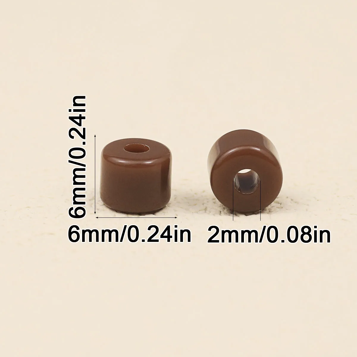 100/200pcs 6x6mm Acrylic Tube Beads Spacer Loose Bead for Necklace Bracelet Earrings Findings DIY Jewelry Making Accessories