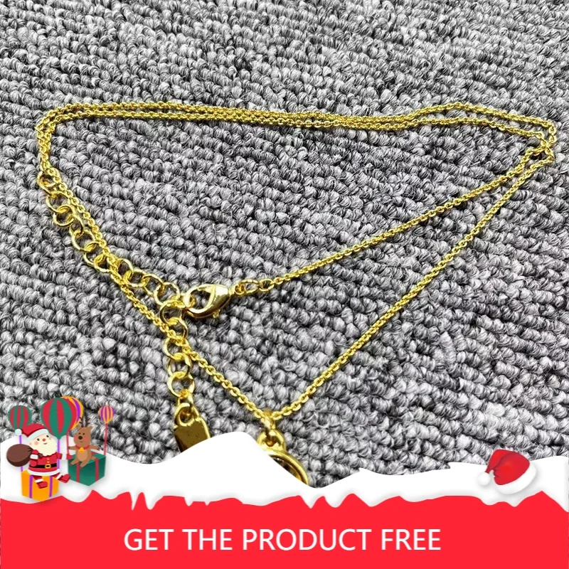 

HOT European and American fashion beautiful high-quality gold blue crystal horse eye necklace women's gift