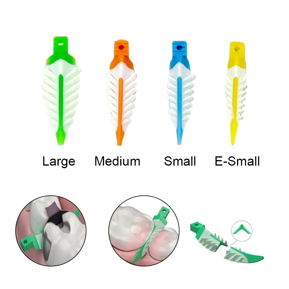 

270° Sealing Composite Wedges Dental Interdental Wedges Silicone Suitable Adaptive Dentist Material for Tooth Restoration 100pcs