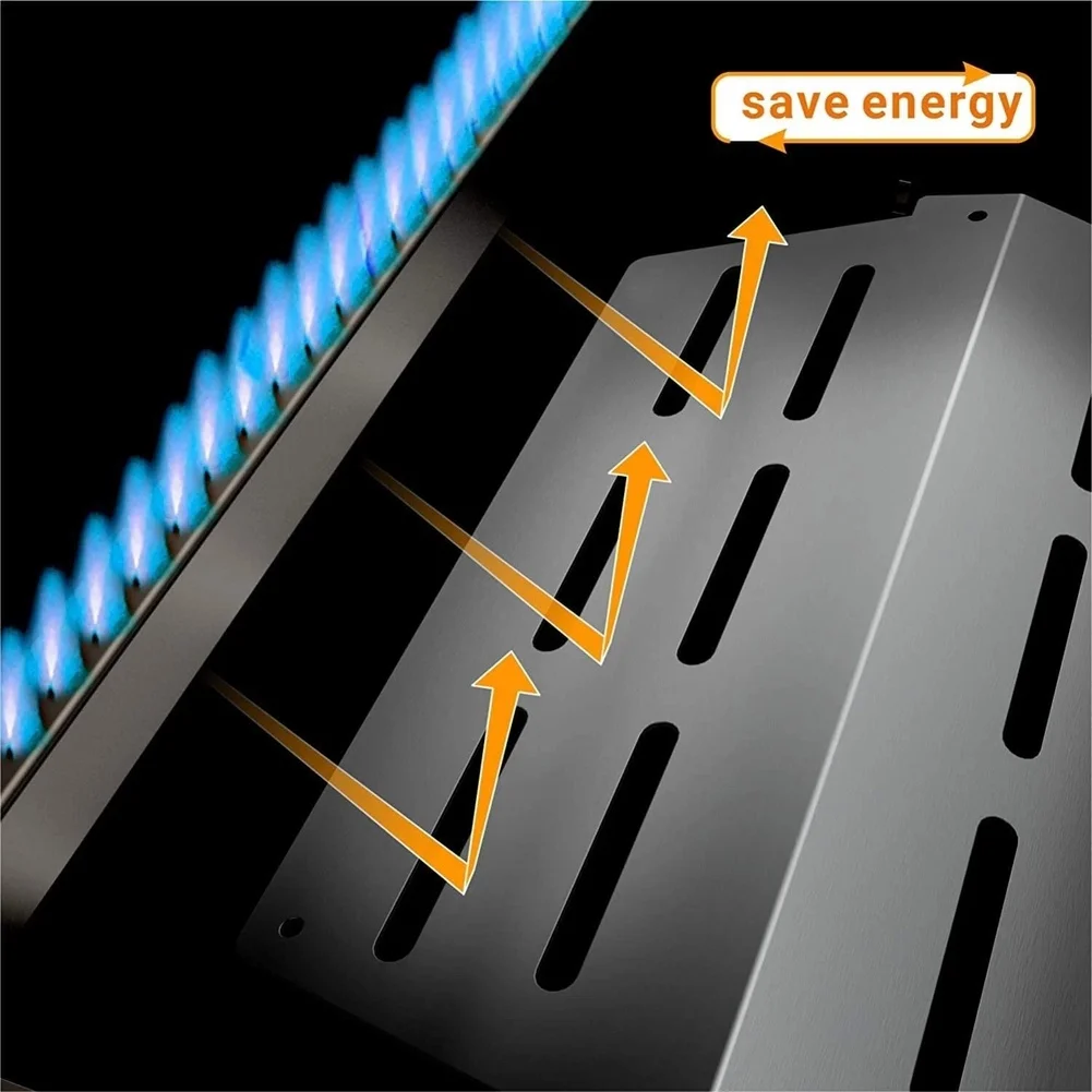 2PCS Heat Deflector Set Replacement for Weber 300 Series Grills 2011 and Newer Front Control 65505 7622 E310 62756