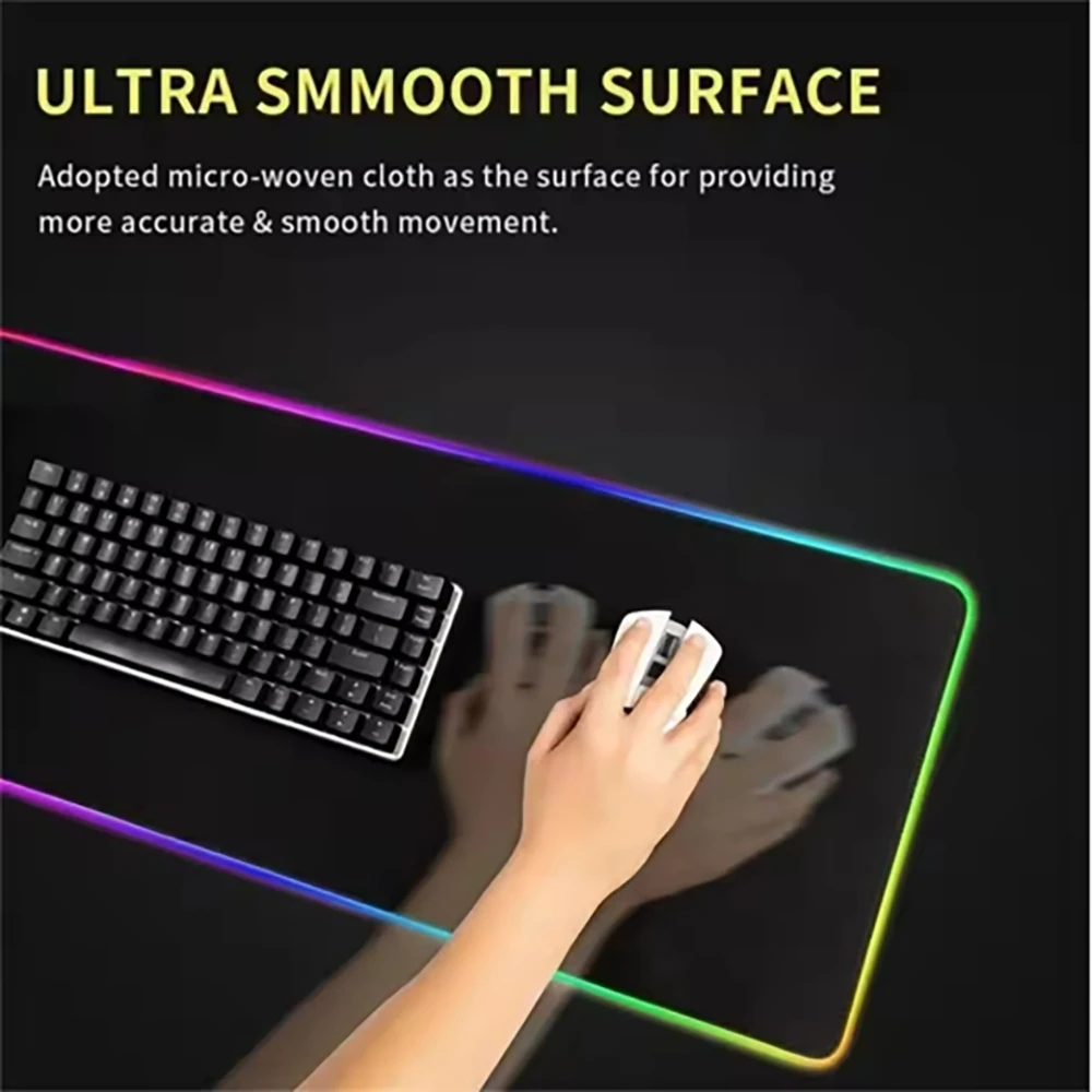 Keren Anime Gadis Kawaii Besar Mouse Pad RGB XXL Laptop Mat Gaming Mousepad Backlit Keyboard Gamer Gadis Meja Bantalan Deskmat
