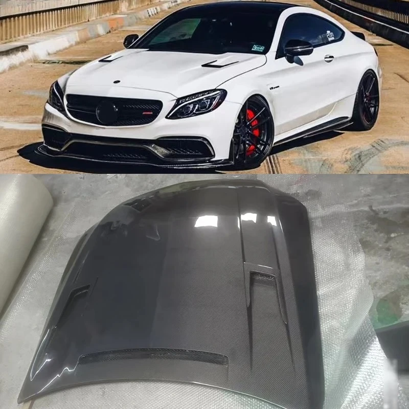 

For Benz W205 C63 C63s AMG High Quality Carbon Fiber Engine Hood Car Bonnet Coupe Sedan Wagan Body Kit