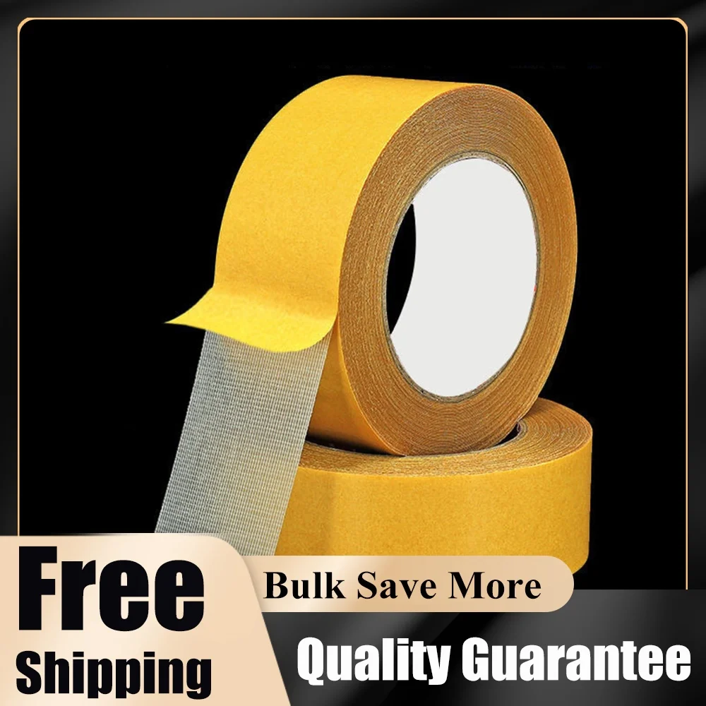 Double Sided Carpet Tape Removable No Residue Fiberglass Mesh Tape Multipurpose Mounting Tape for DIY Craft Rug Fixed Office