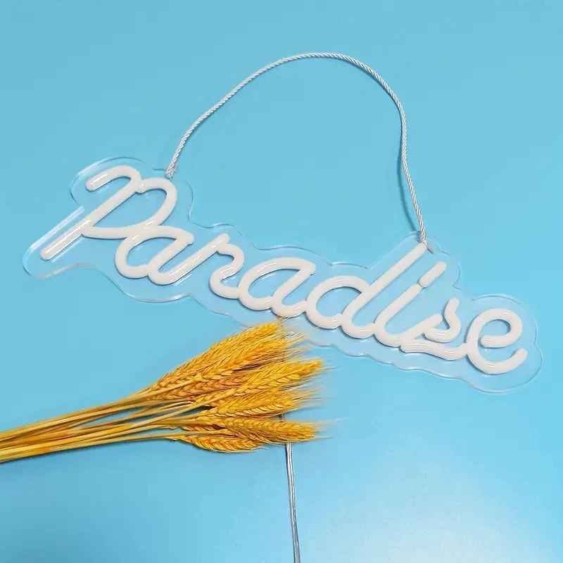 Paradise Neon Sign com interruptor regulável, Cave LED Wall Decoration, Home Party, Bar Room, Holiday, All Holiday