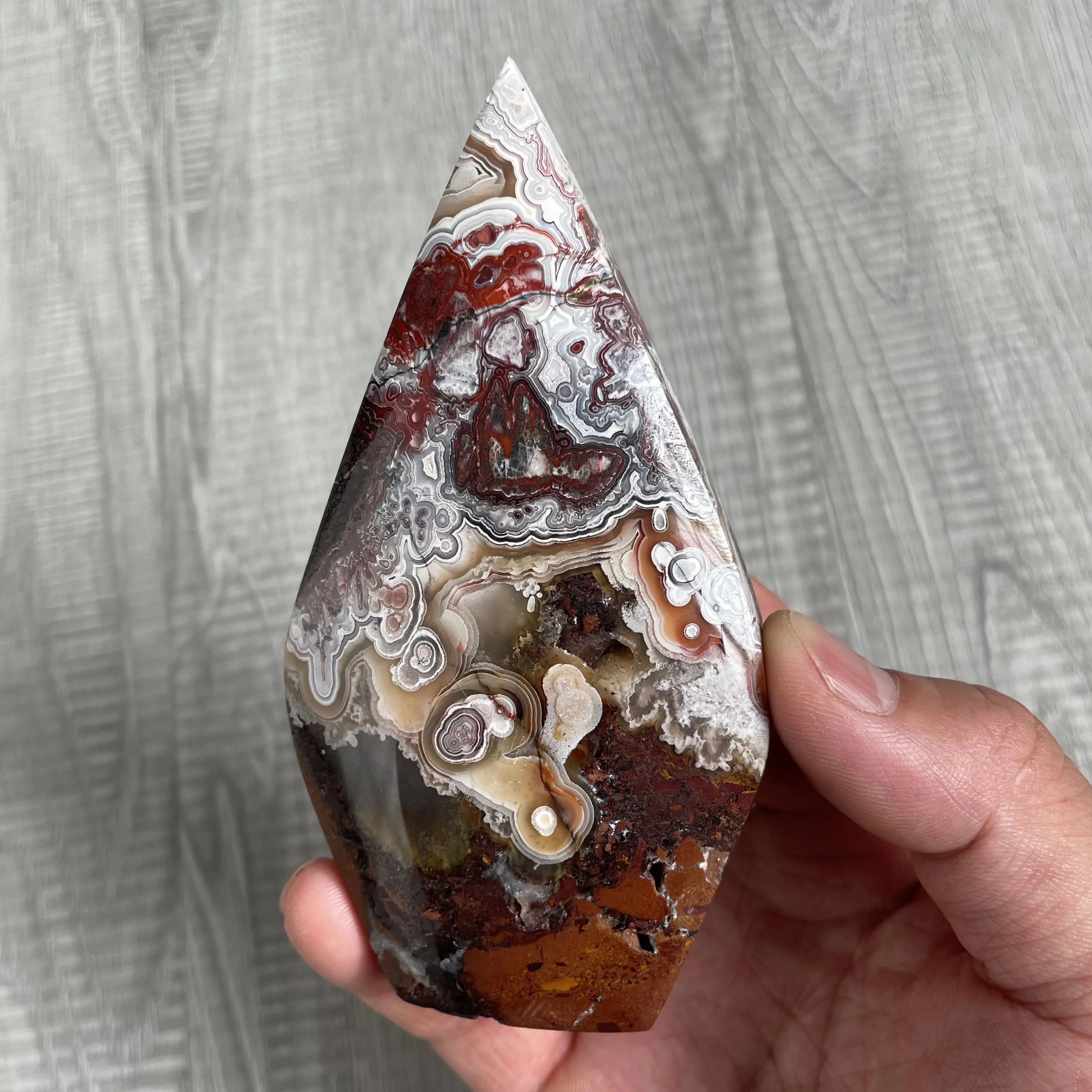 Natural Mexico Agate Tower Crystal Quartz Points Sardonyx Wand Reiki Geode Healing Stone Home Room Decor Specimen Ornament