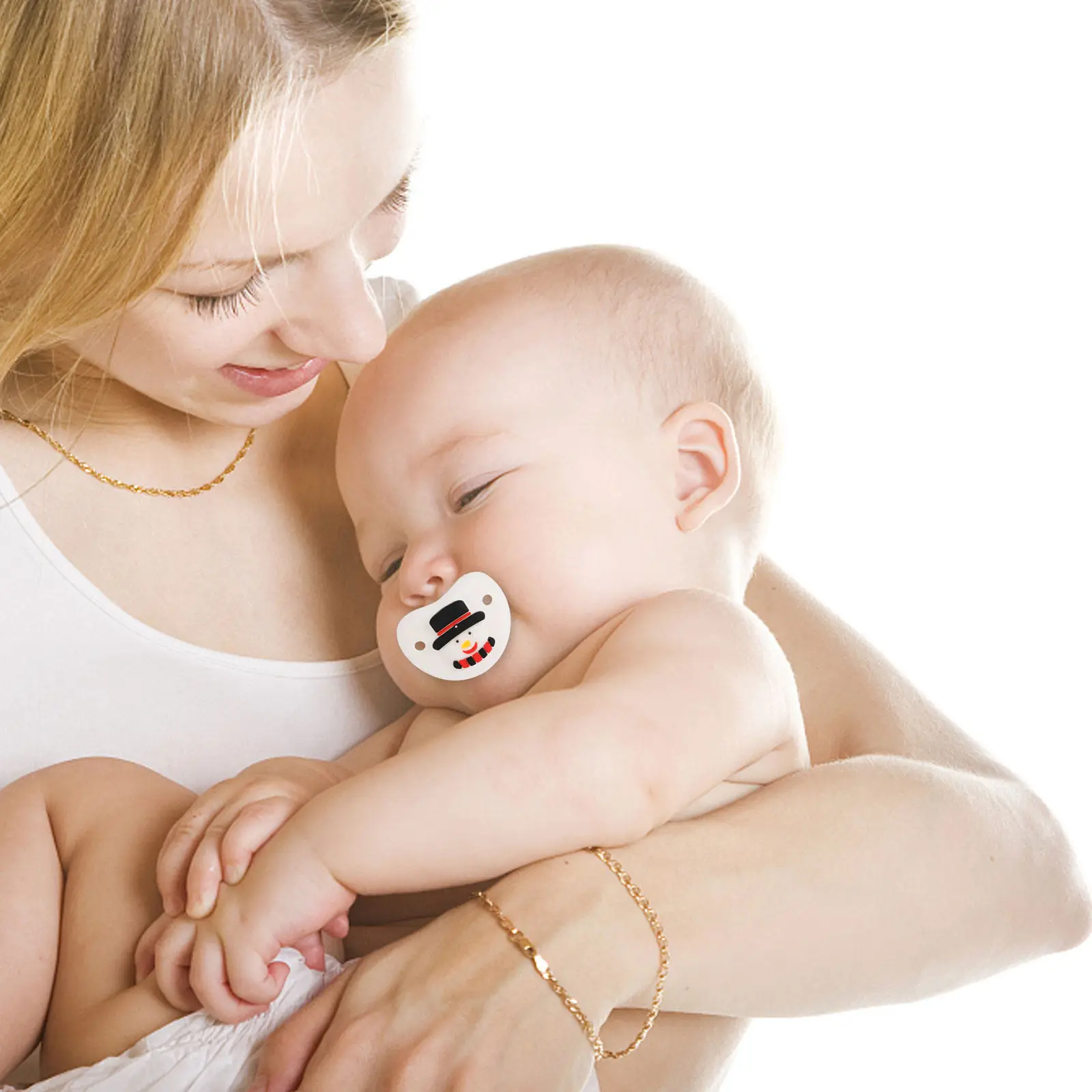 

2Pcs Baby Pacifier Silicone Soother Creative Ergonomic Design Safe Liquid Silicone Infant Pacifying Newborn Mouth Care Biting