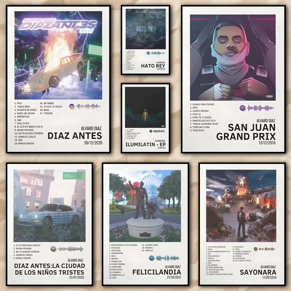 

Singer Rapper A-Alvaro Diaz Poster HD Print Personalized Canvas Wall Mural Art Poster Photos For Living Room Home Decor