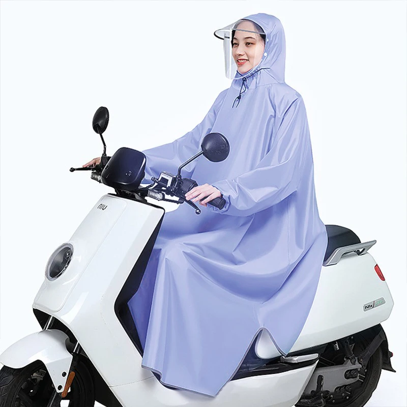 Chubasquero para vehículo eléctrico, Poncho largo a prueba de lluvia para montar en motocicleta y bicicleta, equipo de lluvia