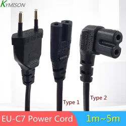 EU To IEC 320C C7 AC power cord Schuko CEE7/16 to C7  Firgure 8 Power lead cable for samsung Philips Sony LED TV 3m/5m