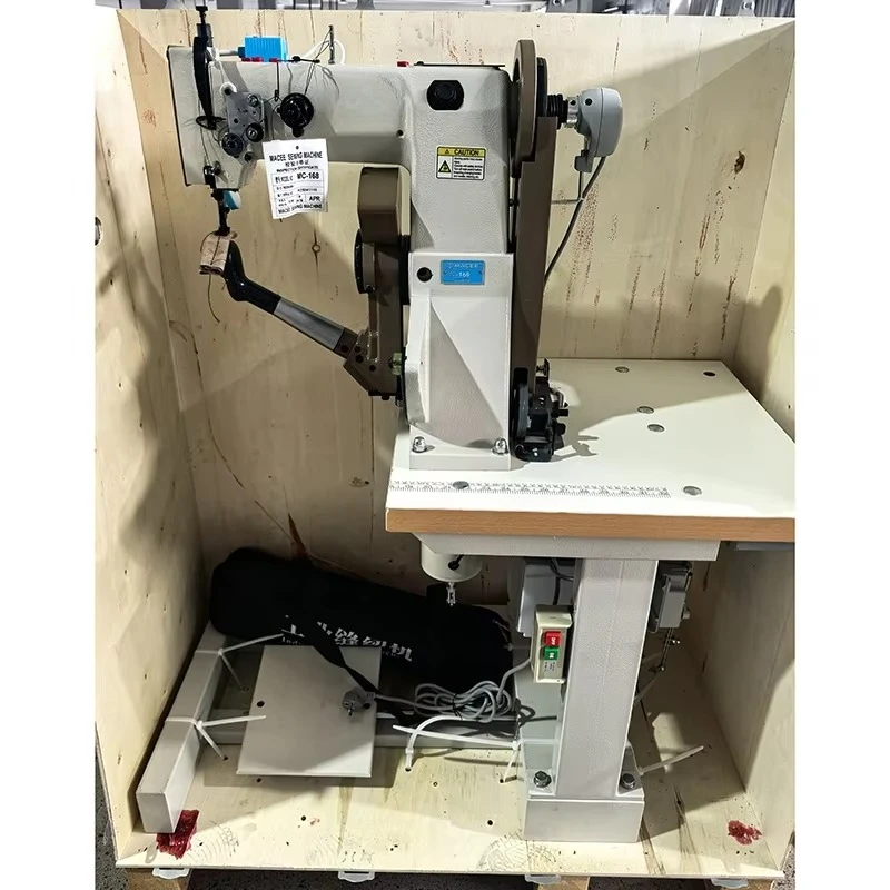 Cylinder Bed Double Thread Seam Shoe Sewing Making Machine