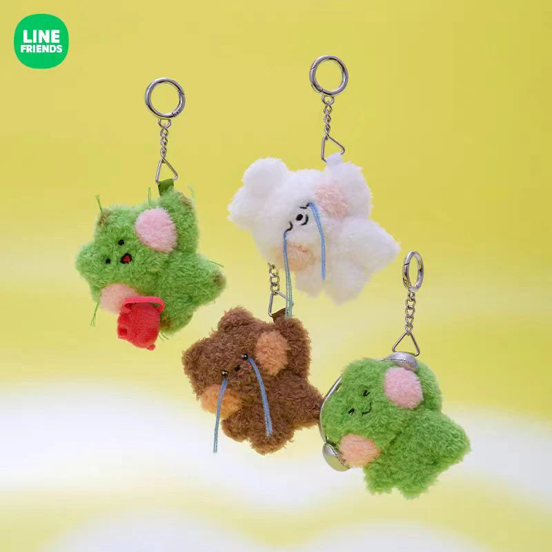 

Linefriends Minini Expression Series, милая плюшевая кукла, брелок для рюкзака, подвесные украшения, подарочная игрушка, коллекционные предметы