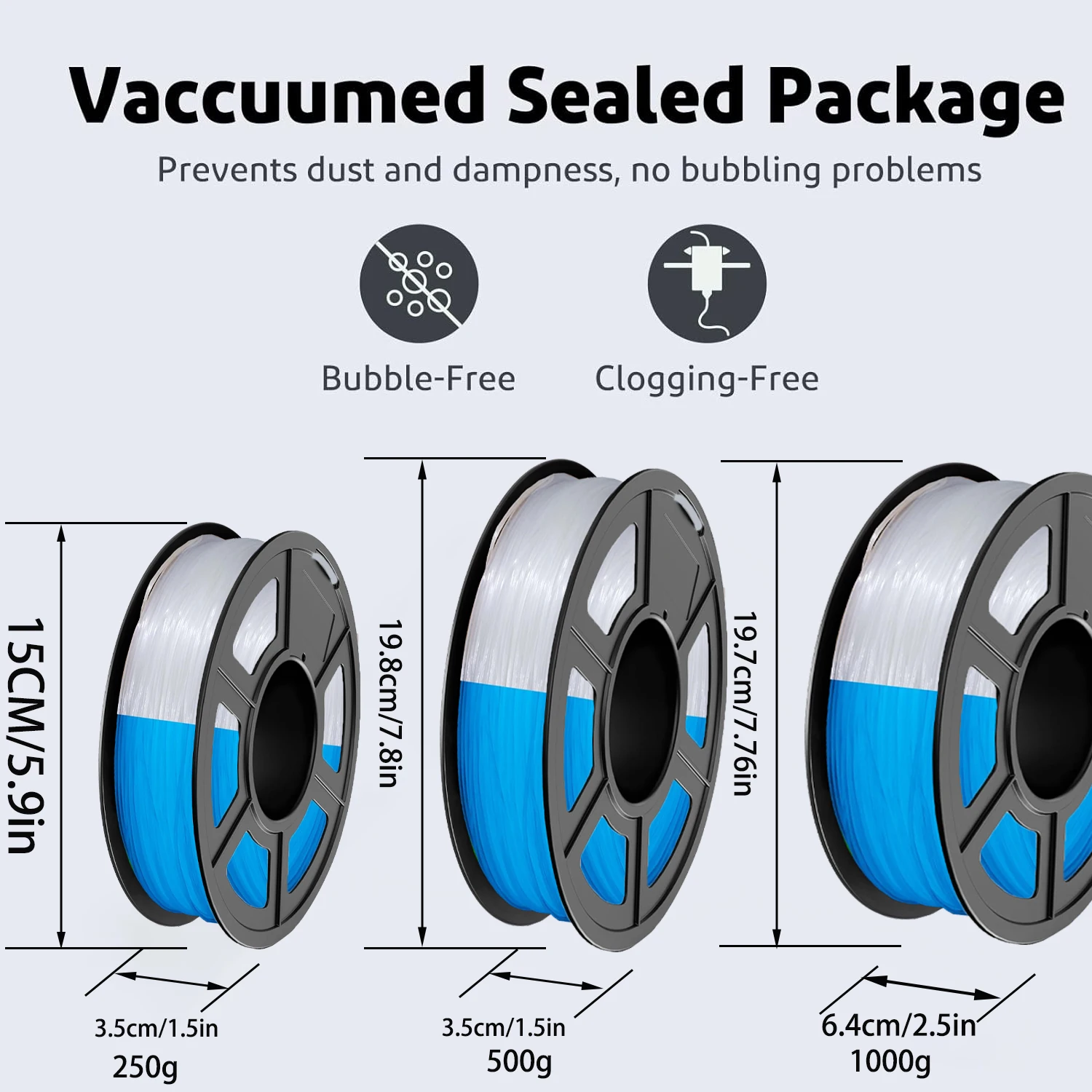 خيوط TPU عالية السرعة 1.75 مم لفة مرنة، خيوط طابعة ثلاثية الأبعاد ناعمة 95A، بكرة 250 جرام/500 جرام/1000 جرام، تناسب معظم طابعات FDM