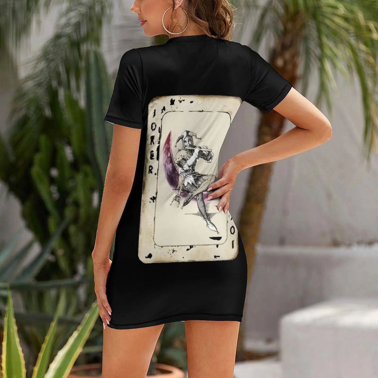 joker card Short Sleeved Dress ceremony dresses women clothing 2025 new arrivals dress for women 2025