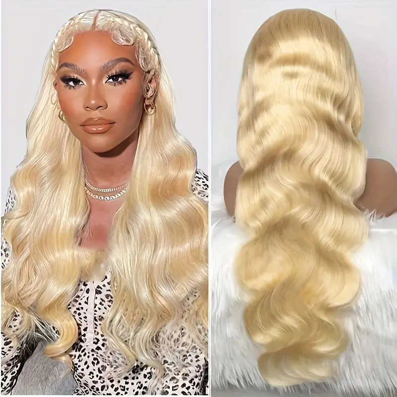 613 hd  Transparent Blonde lace frontal wig 13x6 Wigs 30 40 inch Brazilian Bone body wave 100% human hair For Women Choice